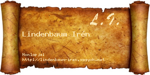 Lindenbaum Irén névjegykártya